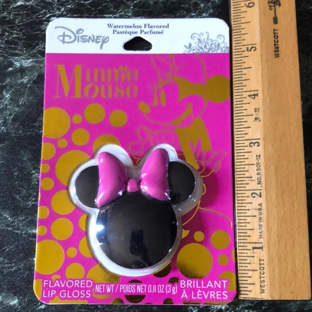 Set of 3 Disney Minnie Mouse 0.11 oz Watermelon Flavored Lip Gloss - Picture 2 of 8